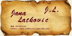 Jana Latković vizit kartica